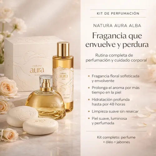 Kit Regalo Natura Aura Alba Perfume Mujer 75ml | MercadoLibre