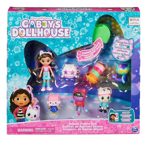 Conjunto De Figuras Deluxe Gabby Dollhouse 7 Muñecos + Accesorio Sorpresa