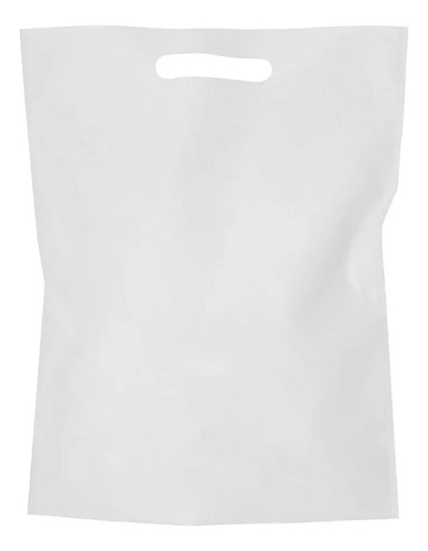 50 Bolsas Friselina Riñon Ecologica Sublimar Tela 20x40x10 Color Blanco Liso