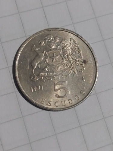 5 Escudos Chilenos De 1971