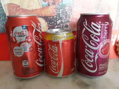 Coca Cola 3 Latas,mini,cherry, In Concert