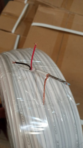 Imagem 3 de 3 de Cabo Coaxial Rf 4mm 100m Bipolar Ideal Cftv Camera Alarme 2v