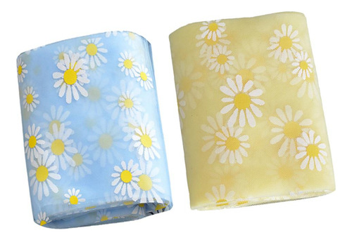 2pcs 5m Craft Tela De Flores De Encaje Costura Tul Ajuste De