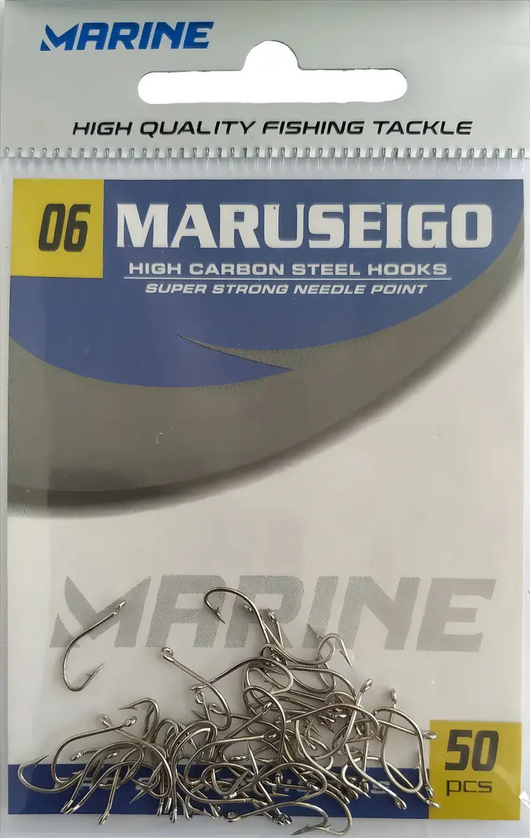 Anzol Marine Sports Maruseigo N06 Pesca Tilápia Aço Carbono 50 Unidades