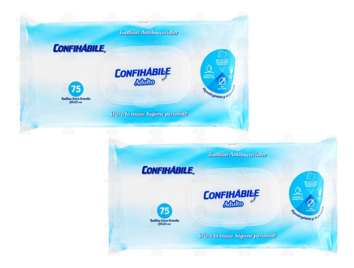 Toallitas Húemdas Confihábile Adulto Extra Grandes 2pack