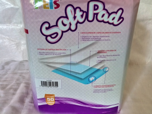 Tapete Entrenador Absorbente Para Perro Soft Pads 50 Pzas