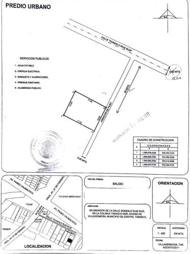 Terreno Venta Atasta Villahermosa Centro Tabasco