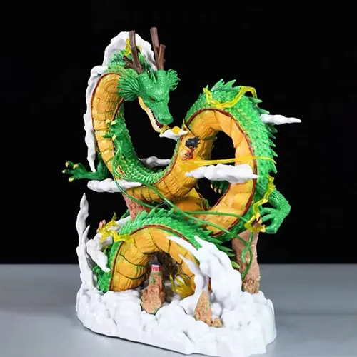 estátua Da Cena De Desejos De Dragon Ball Shenlong E