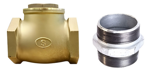 Kit Niple 2.1/2 Válvula Retenção Horizontal Pn16 2.1/2 Pol