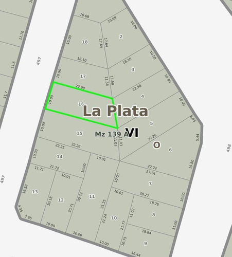 Imagen 6 de 8 de Terreno Venta 10x27 Mts 253 Mts 2 Totales - Manuel B Gonnet
