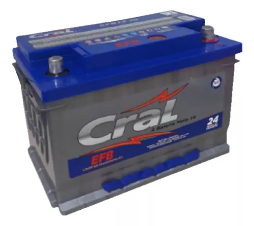 Bateria Cral 60Ah - CS60D: Positivo Direito (EcoSport, Prisma