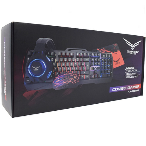 Kit Gamer Naceb Na-0925 Teclado Y Mouse Headset Mousepad /v