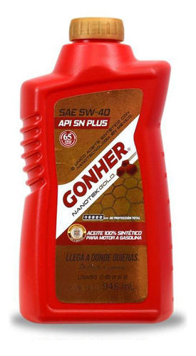 Aceite Gonher 5w40 Sintetico Original Sellado Toda Vzla!!