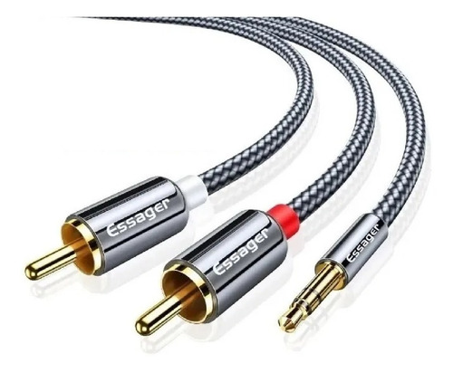2mts Cable Audio Plug 3.5 Mm A Rca Stereo Calidad Superior