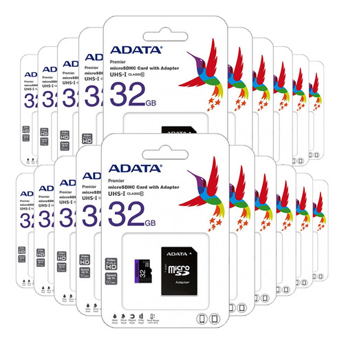 Kit 20 Tarjeta De Memoria Ausdh32guicl10-ra1 32gb Sd Adata