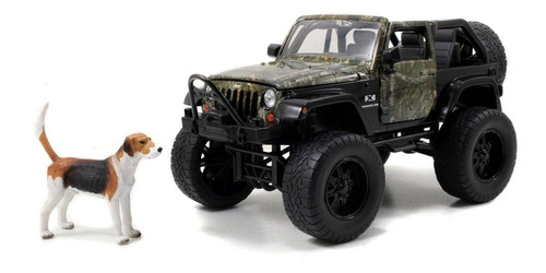 Jeep Wrangler 2007 Realtree, Con Perro. Jada, Escala 1:24.