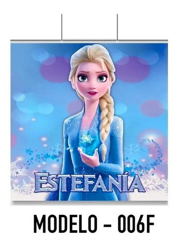 Frozen Lona Frozen Elsa Anna 2x2 Con Datos De Tu Festejado