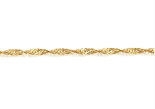 Imagen 4 de 6 de Pulsera Hombre Mujer Oro 18k Singapur Pulseras Selladas 22cm