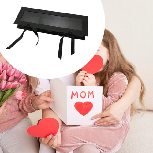 Mamá En Forma De Carta De Regalo De Flores Vacías Negro