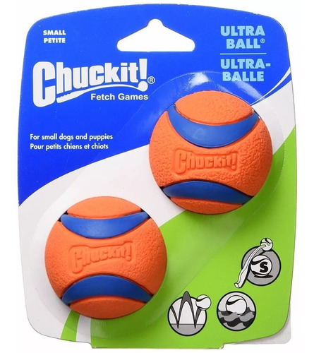 Chuckit Ultra Ball Alta Visibilidad  2 Unidades Talla S