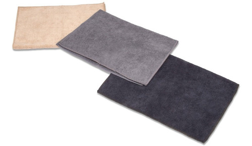 Pano para limpeza Loaní Softline flanela cinza, preto e bege 3 u pacote x 3