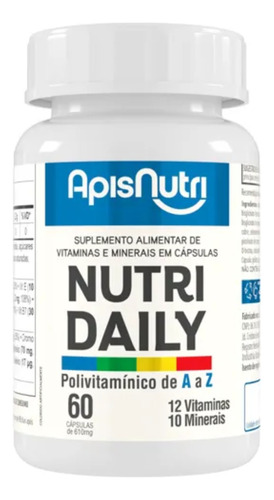 Nutri Daily Polivitaminico E Mineral - Vitaminas A-z 60 Caps