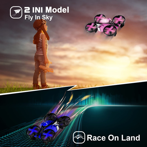 Untei 2 En 1 Mini Drones Para Niños Drone Control Remoto