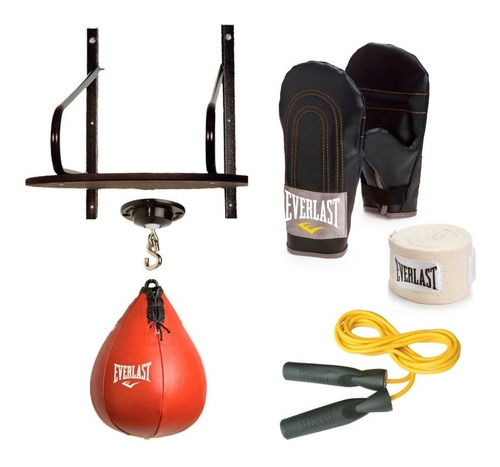 Speed Bag Kit Everlast Plataforma Pera Boxeo Fitness Soga