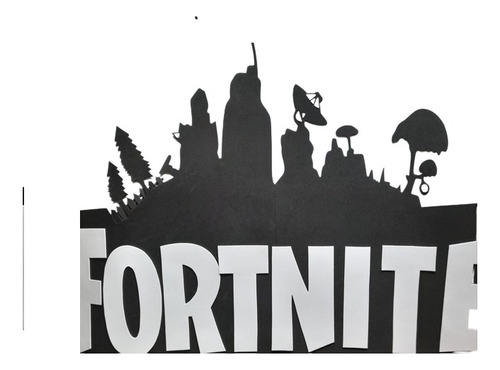 Cartel Fortnite Goma Eva Decoracion Cumpleaños Carteles