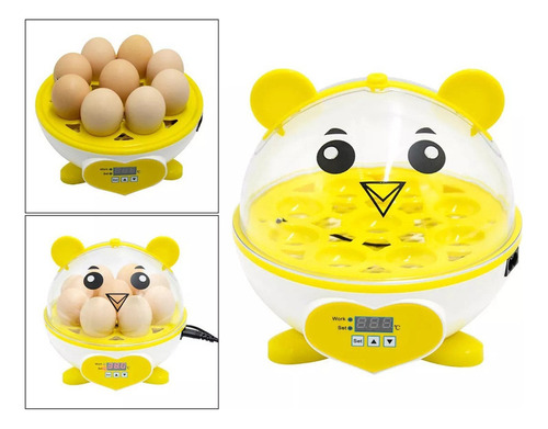 Mini Incubadora De Ovos Giratória De 9 Ovos Chocadeira