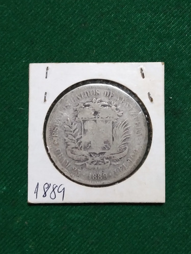 Moneda Venezolana De Plata. Fuerte De 1889 (Usado)