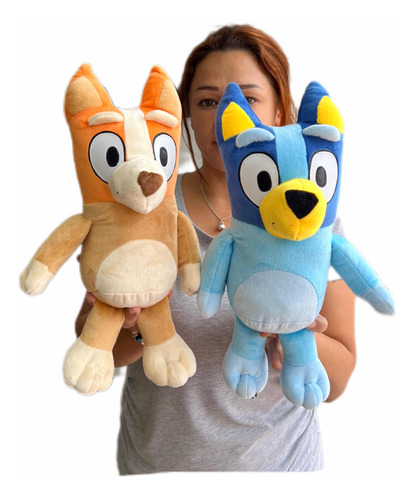 Peluche Juguete Bluey Y Bingo Hermanas Las Dos 35cm