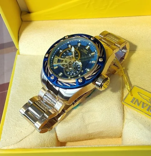 Invicta Bolt Autom tico Modelo 26776 Banhado Ouro 18k