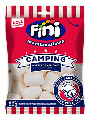 Marshmallows Camping Ao Estilo Americano 80g - Fini