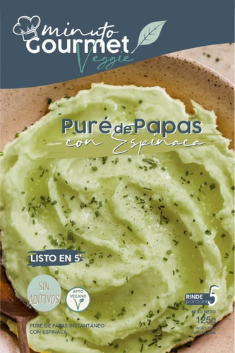 Imagen 2 de 5 de Pure De Papas Con Espinaca - Minuto Gourmet Veggie