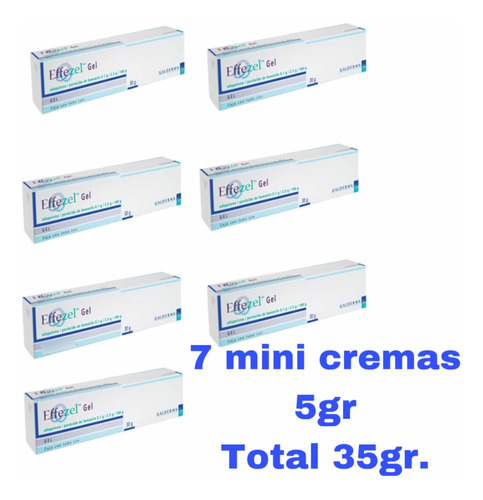 7 Cremas De 5gr Anti Acné Effezel 0.1% Total 35gr Adalapeno