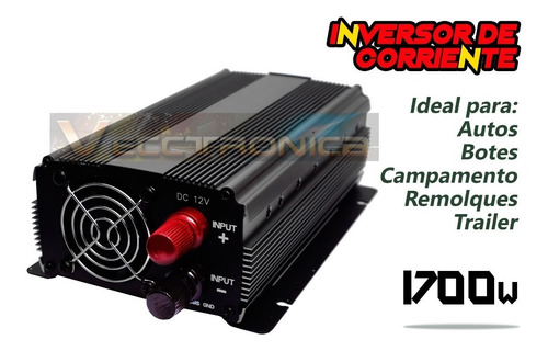 Inversor D/corriente 1700w Conecta Todo Lo Quieras A Tu Auto