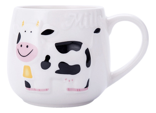 Taza De Café De Cerámica Con Estampado De Vaca Lechera, Rega