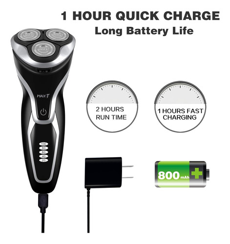Maquinilla De Afeitar Electrica, Afeitadora Rotativa Max-...