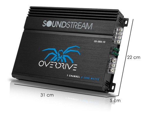Imagen 5 de 6 de Amplificador Clase D Monoblock 3500w Max Soundstream