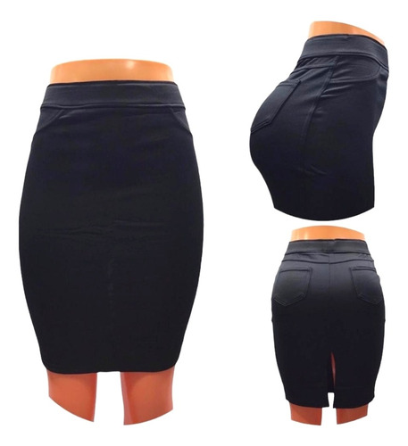 Falda Negra Corta Dama Talla Uni (sml) Casual, Elegante, 5ar