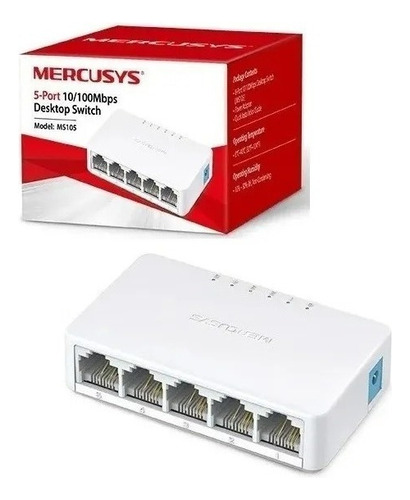 Switch Hub De Mesa 5 Portas 10/100mbps Desktop Mercusys+nfe
