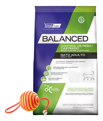 Alimento Gato Balanced Weight Control 2 Kg + Promo!