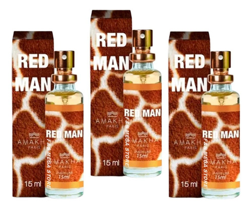 Kit 3 Perfume Red Men Masculino Amakha Paris Bolso Bolsa