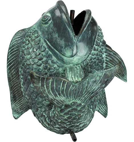 Diseño Toscano Su1026 Asian Dancing Koi Fish Piped Statue Fo