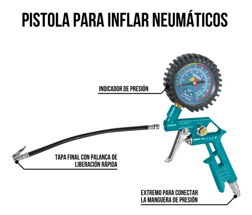 Juego De Herramientas Neumaticas 5 Piezas Total