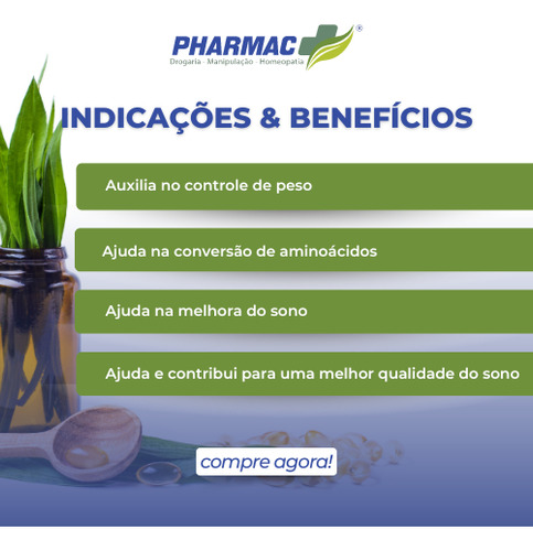L-triptofano + Inositol + Glicina + Cromo + B2 + B6