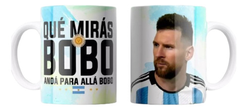 Taza De Ceramica Que Mira Bobo-lio Messi 2022-mundial-meme