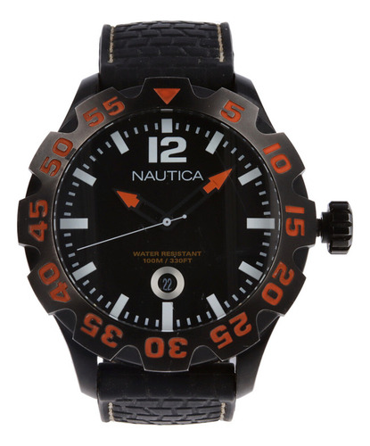 Reloj Para Hombre Nautica *black/orange*.