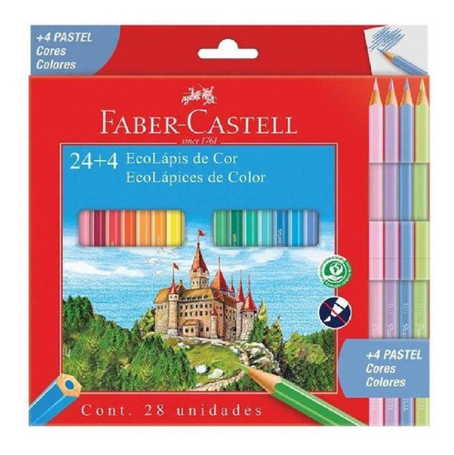 Set 24 Colores + 4 Pastel Faber Castell - Mosca